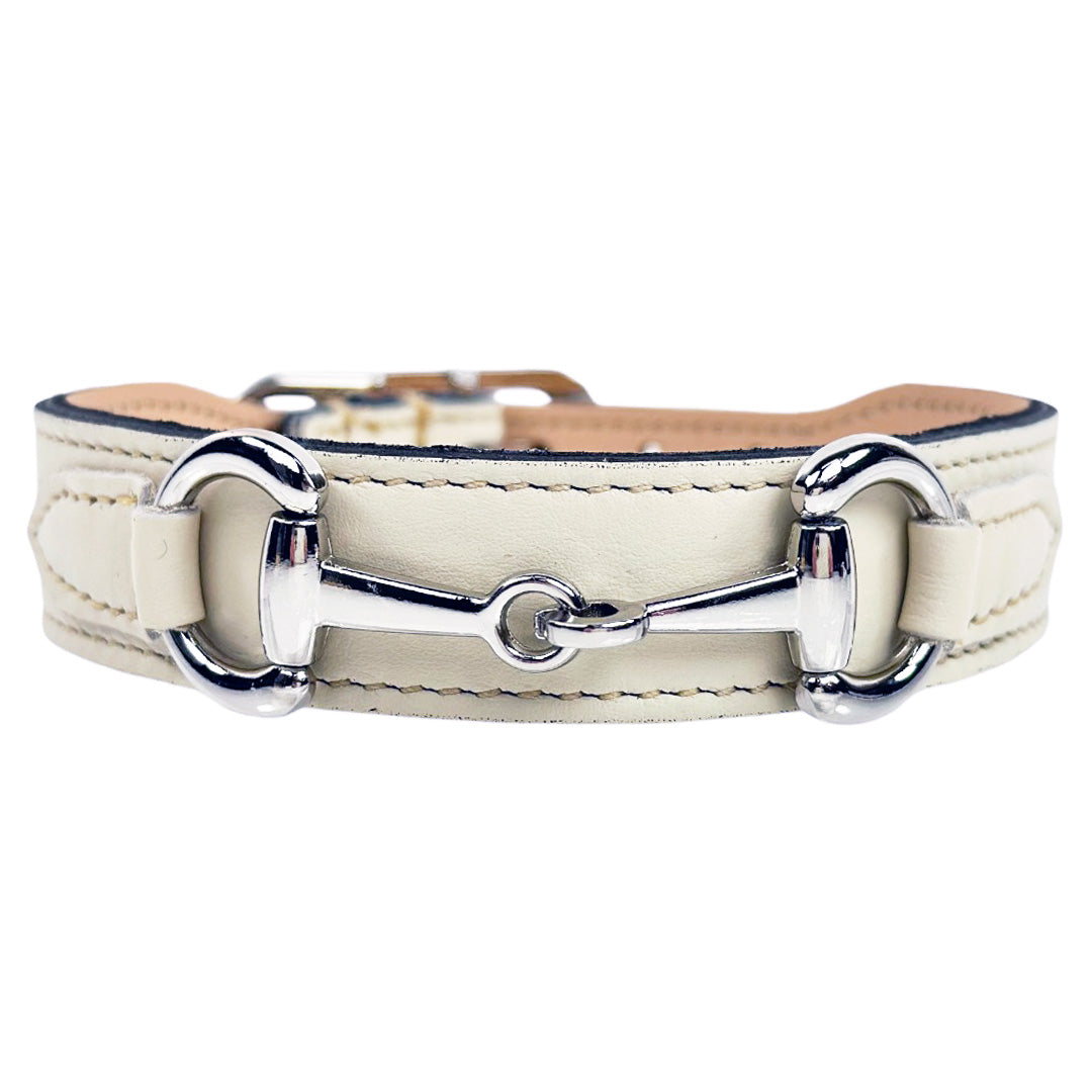 Belmont collection in Eggshell & Nickel Нашийник Hartman & Rose luxury