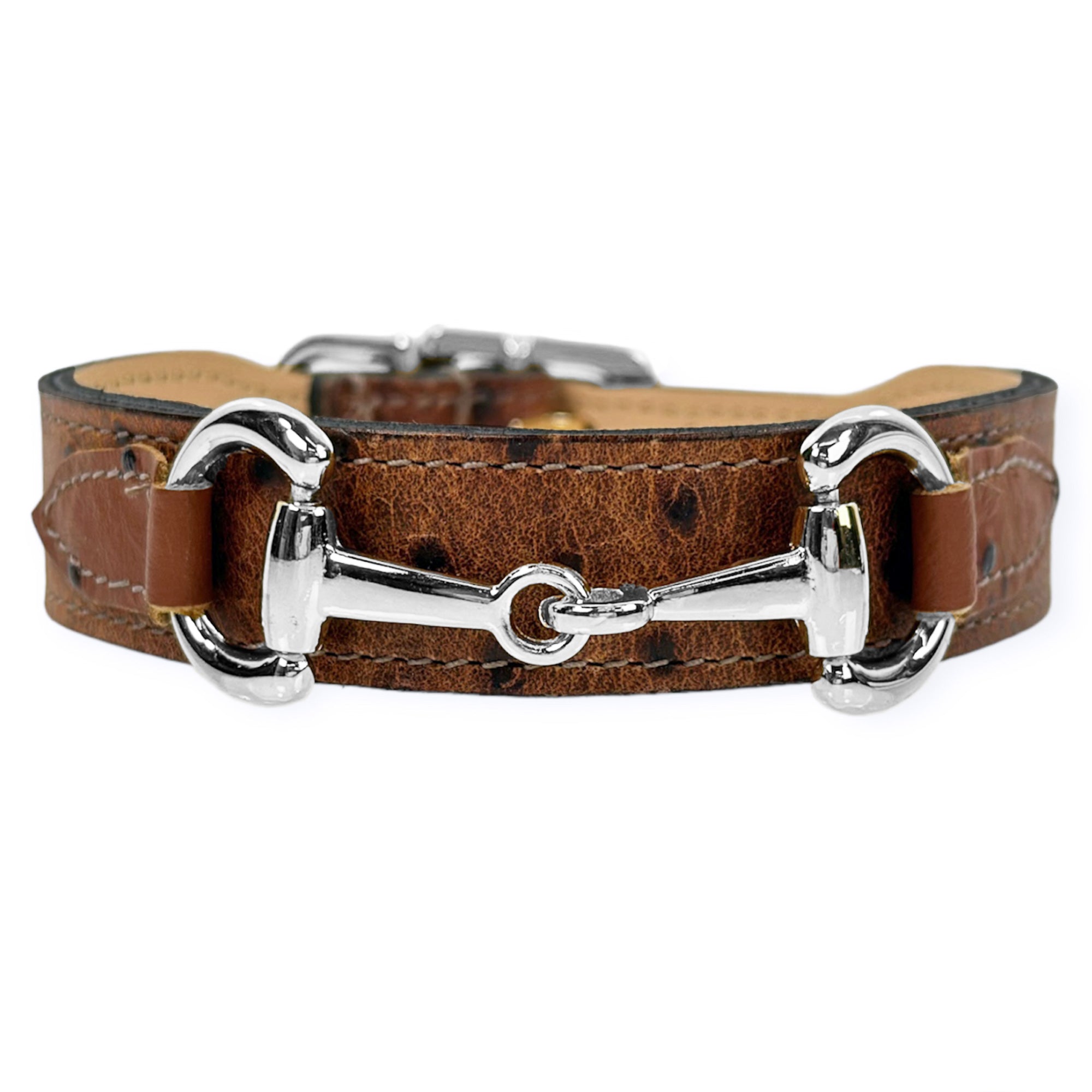 Belmont collection Ostrich & Nickel Нашийник Hartman & Rose luxury