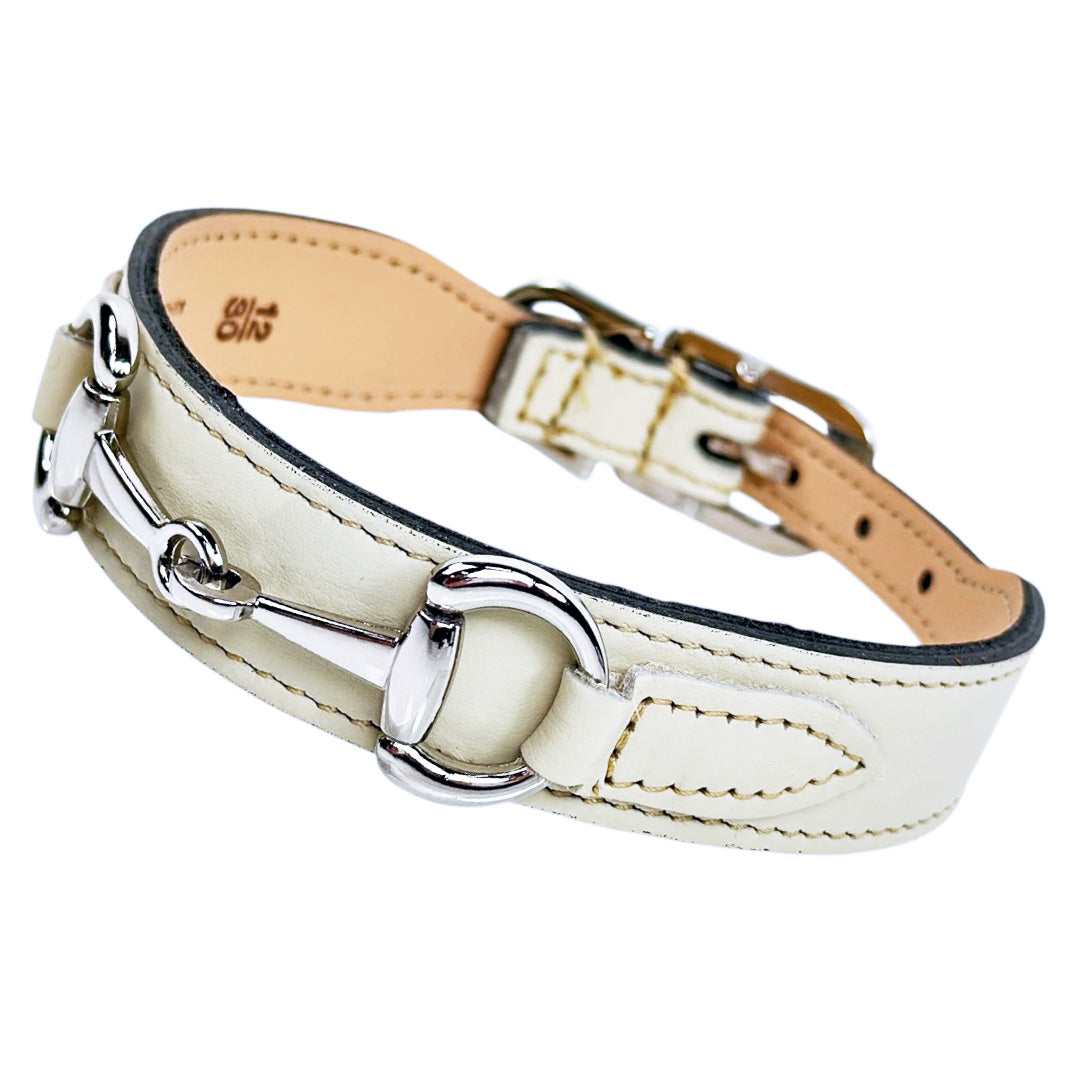 Belmont collection in Eggshell & Nickel Нашийник Hartman & Rose luxury