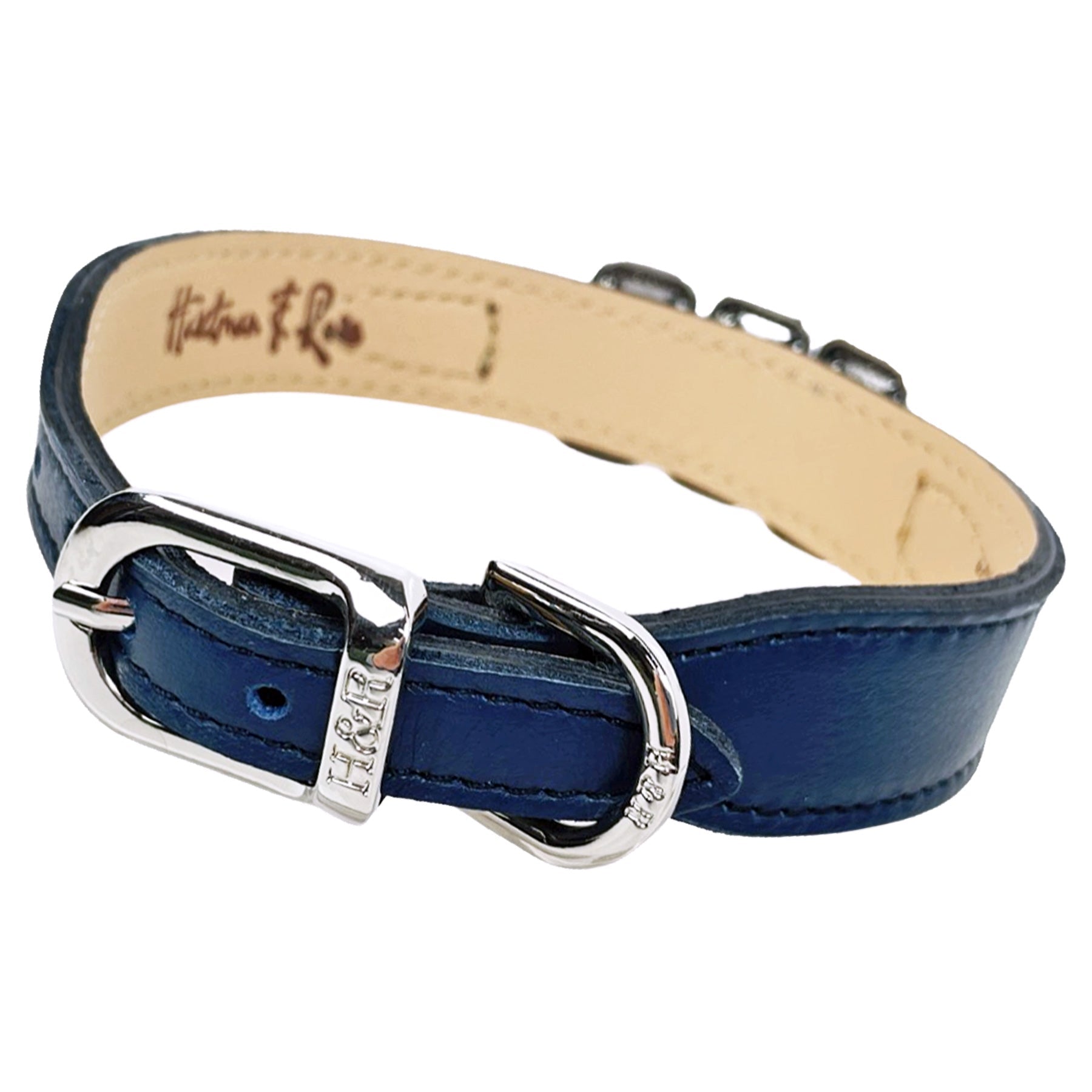 Imperial collection French Navy, Black Diamond & Nickel Нашийник Hartman & Rose Luxury