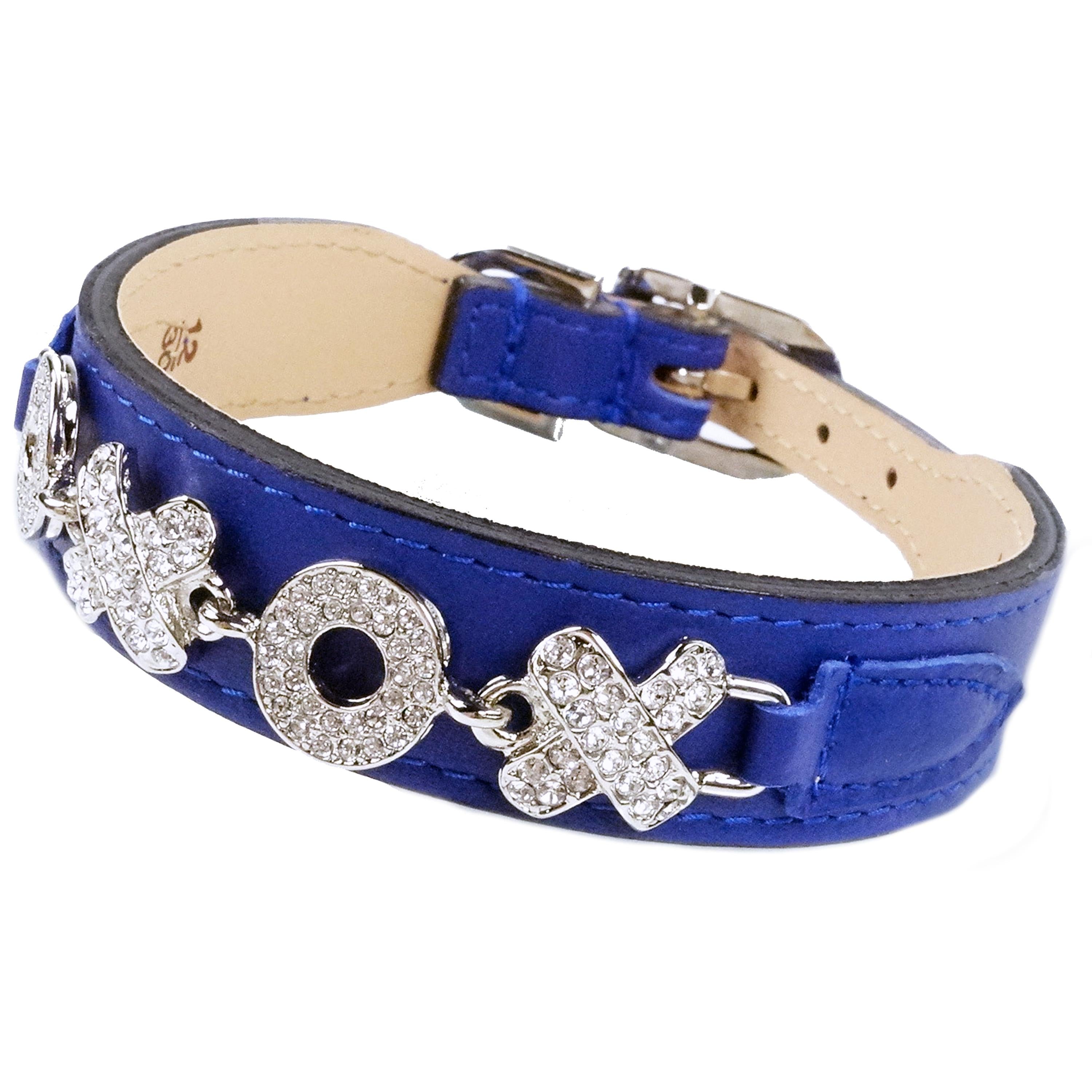 Hugs & Kisses collection in Cobalt Blue & Nickel Нашийник Hartman and Rose luxury