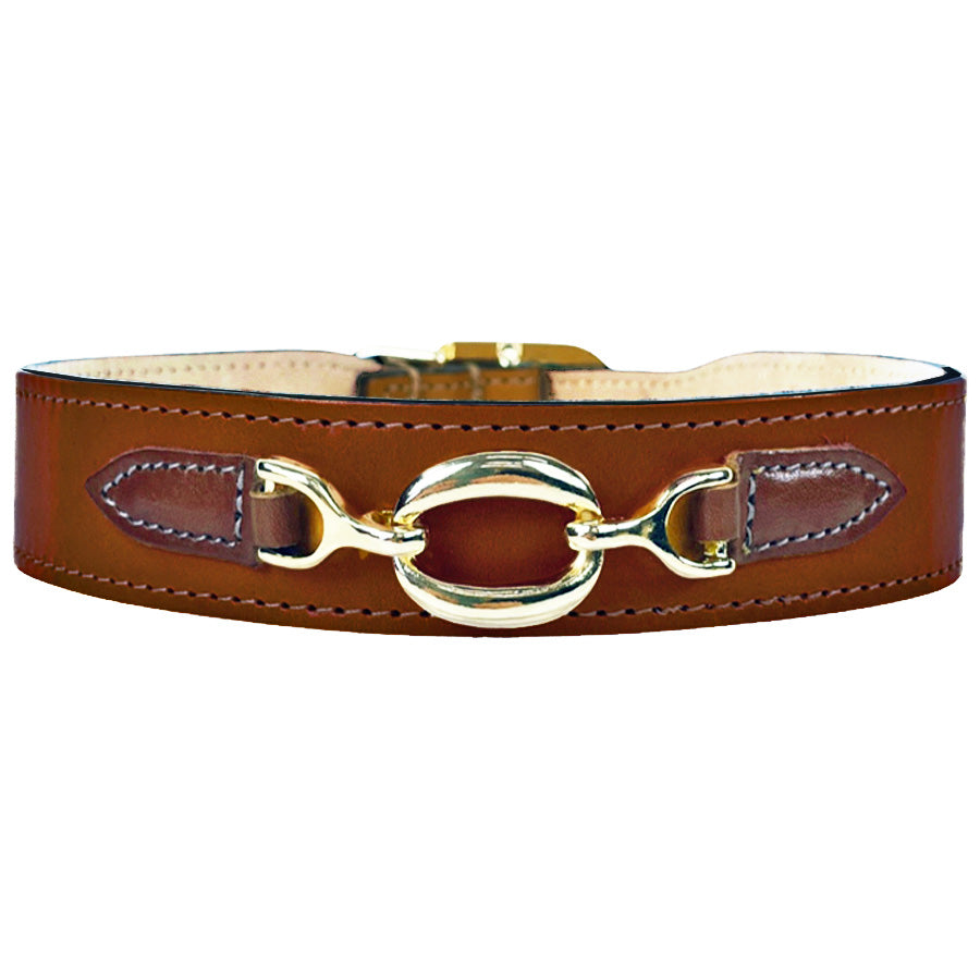 Hartman collection in Rich Brown & Gold Нашийник Hartman & Rose luxury