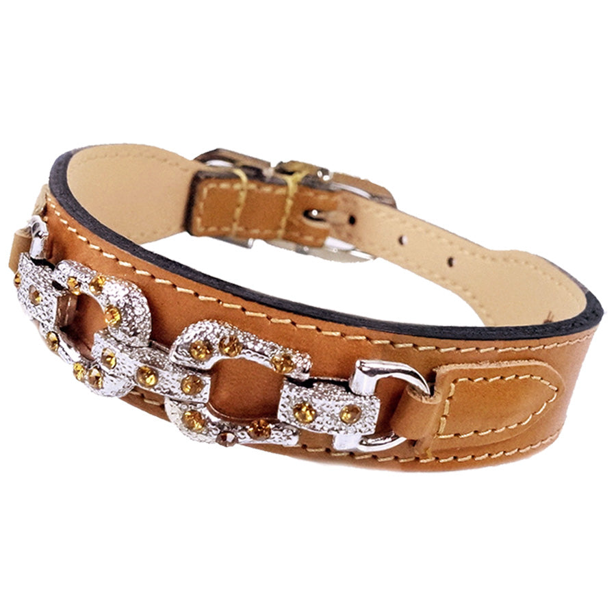 After Eight collection in Tan & Nickel Нашийник Hartman & Rose luxury