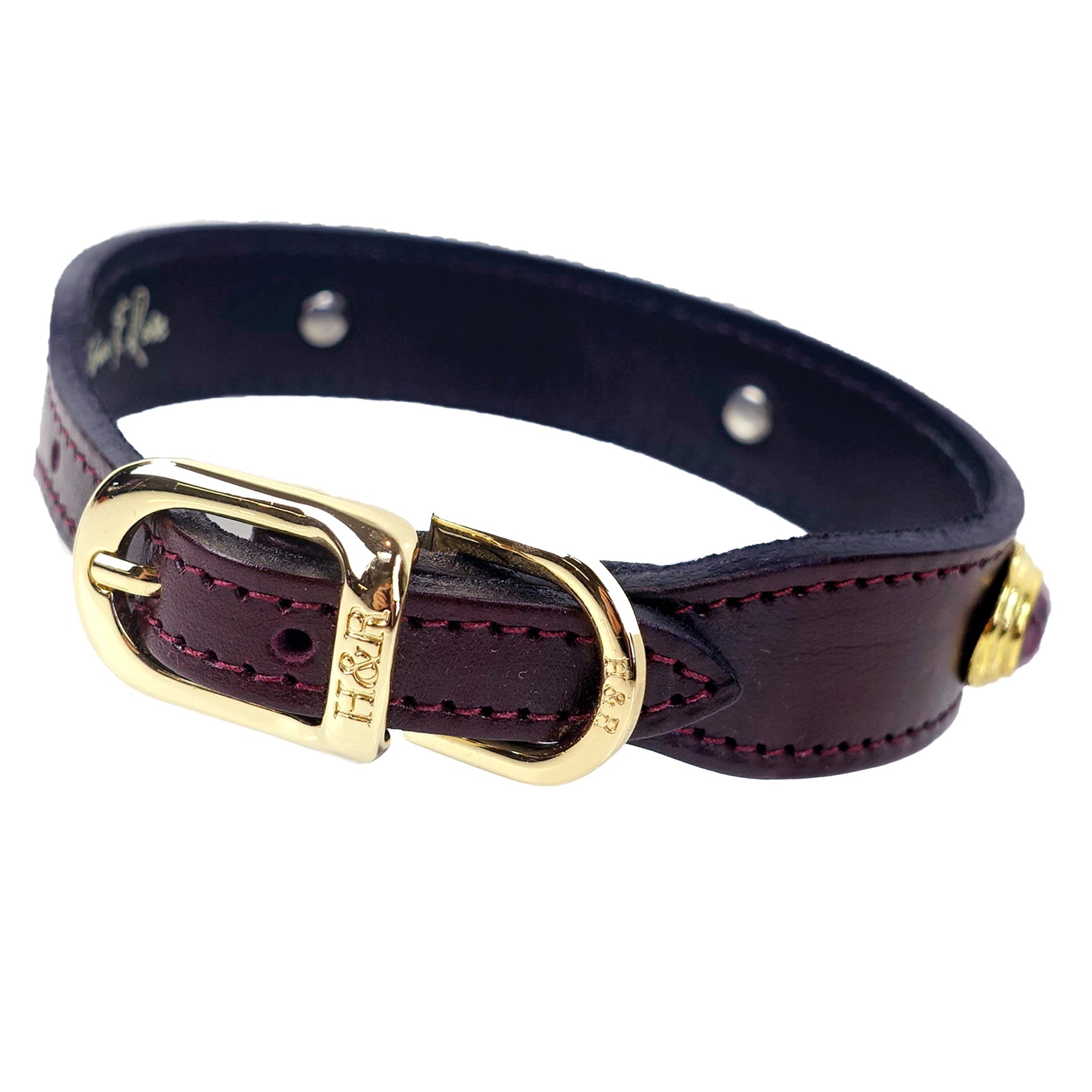 Royal collection in Burgundy & Gold Нашийник Hartman & Rose luxury