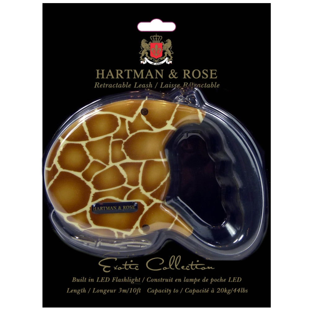 Exotic collection Giraffe рулетний повідець Hartman & Rose luxury