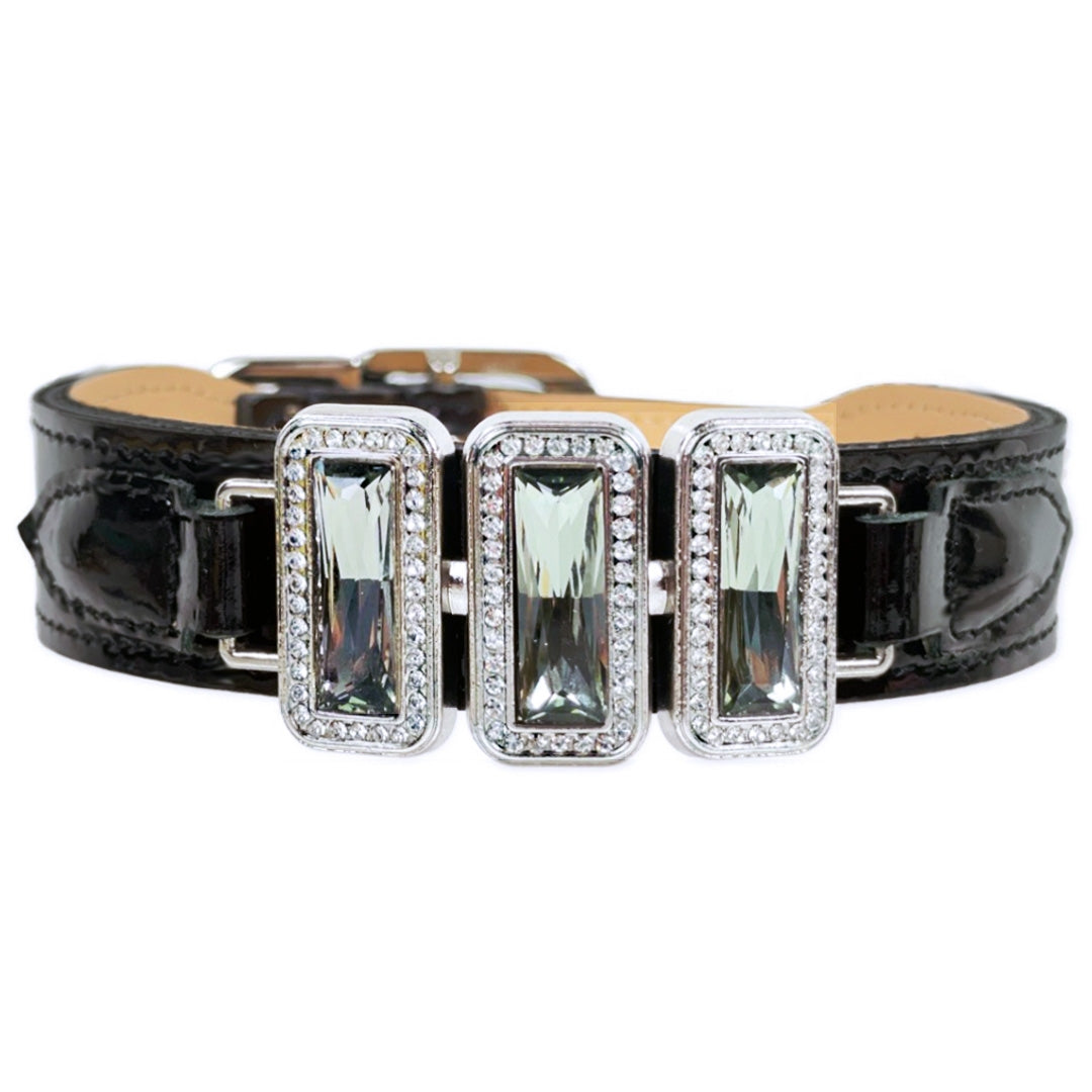 Imperial  collection in Black, Black Diamond & Nickel Нашийник Hartman & Rose luxury