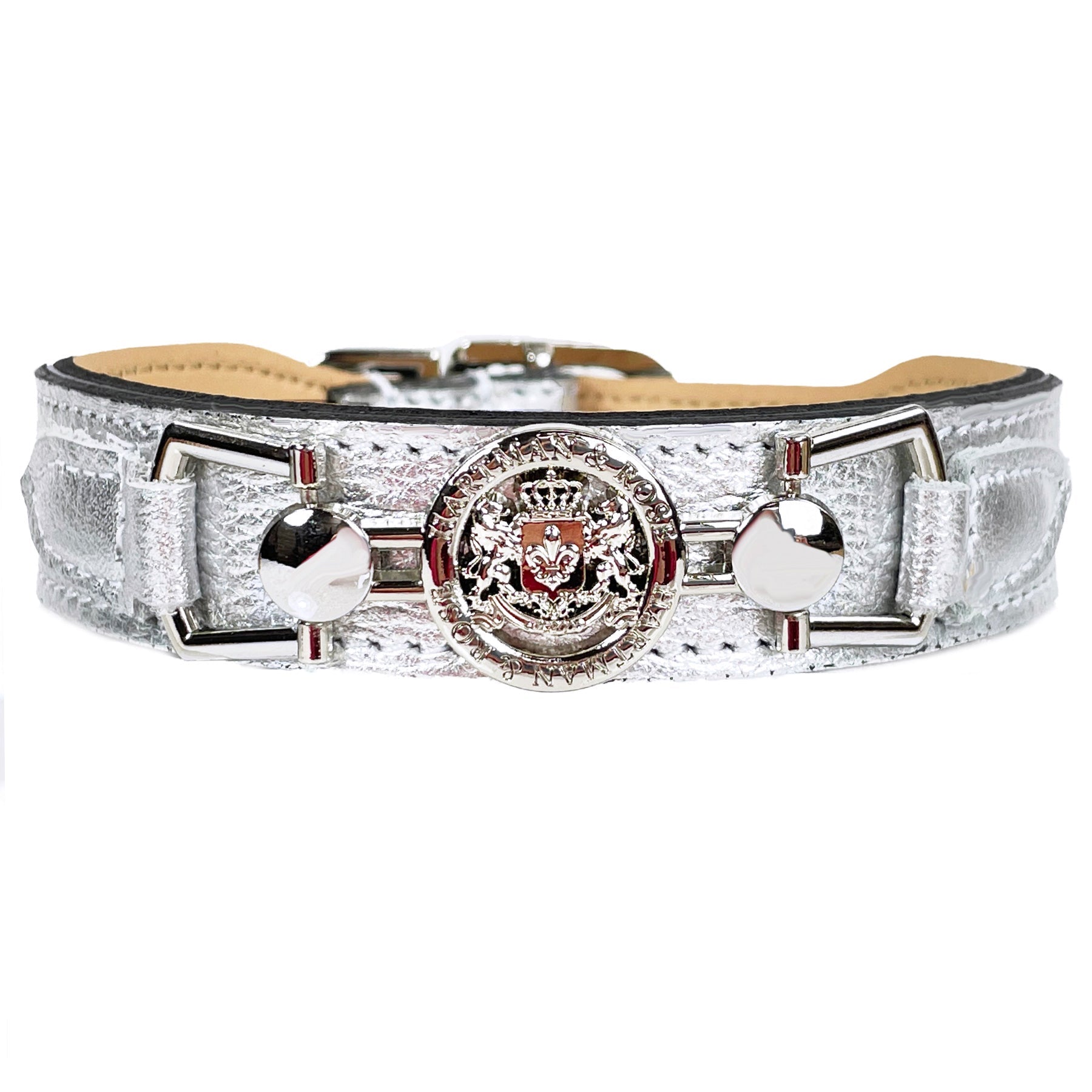 Dynasty collection in Metallic Silver & Nickel Нашийник Hartman & Rose luxury