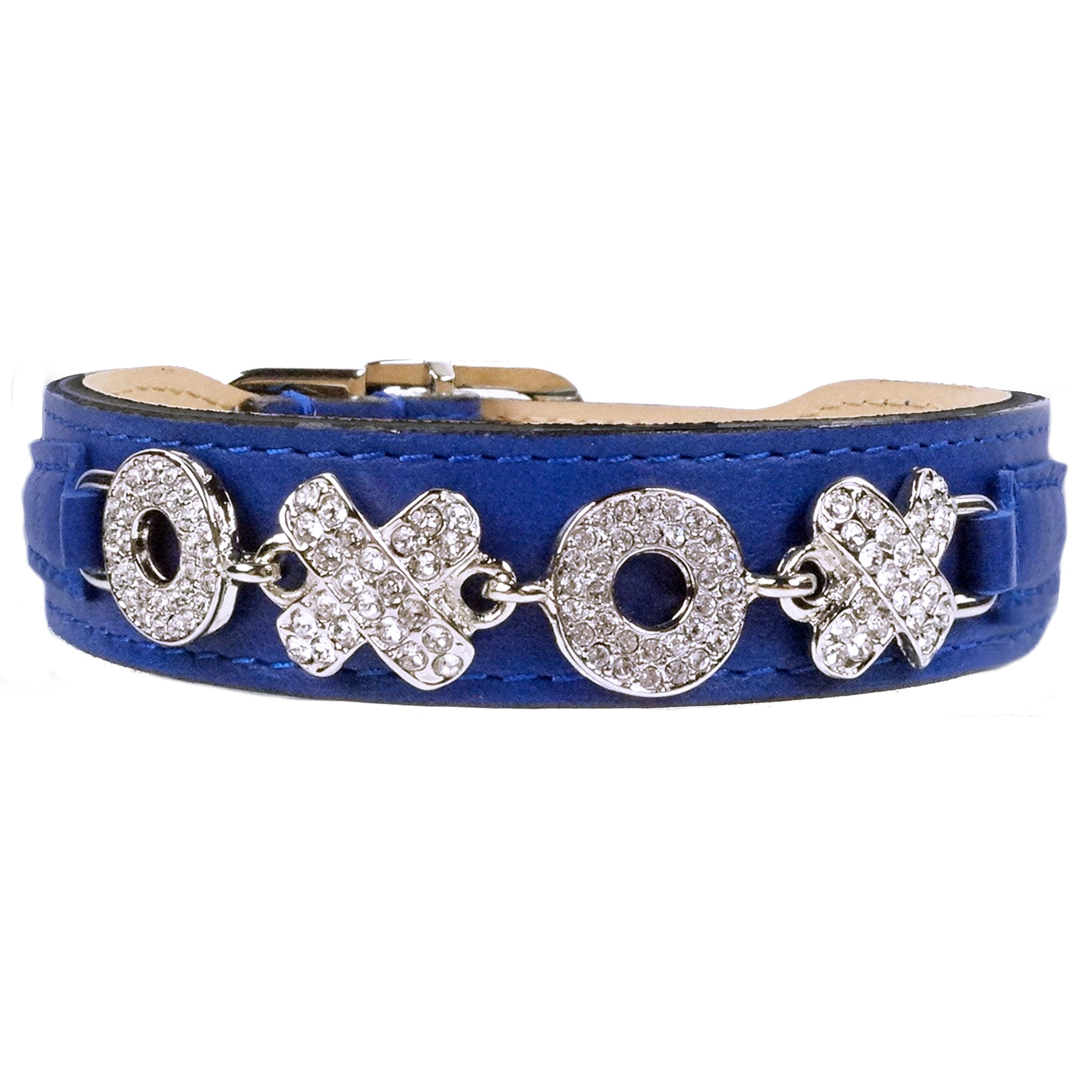 Hugs & Kisses collection in Cobalt Blue & Nickel Нашийник Hartman and Rose luxury