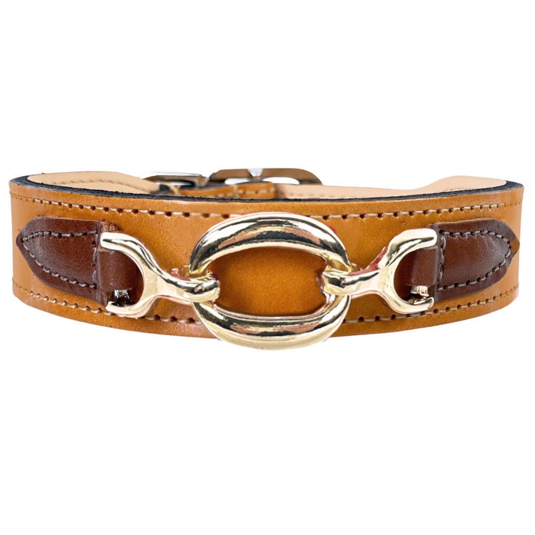 Hartman collection in Tan, Rich Brown & Gold Нашийник Hartman & Rose luxury